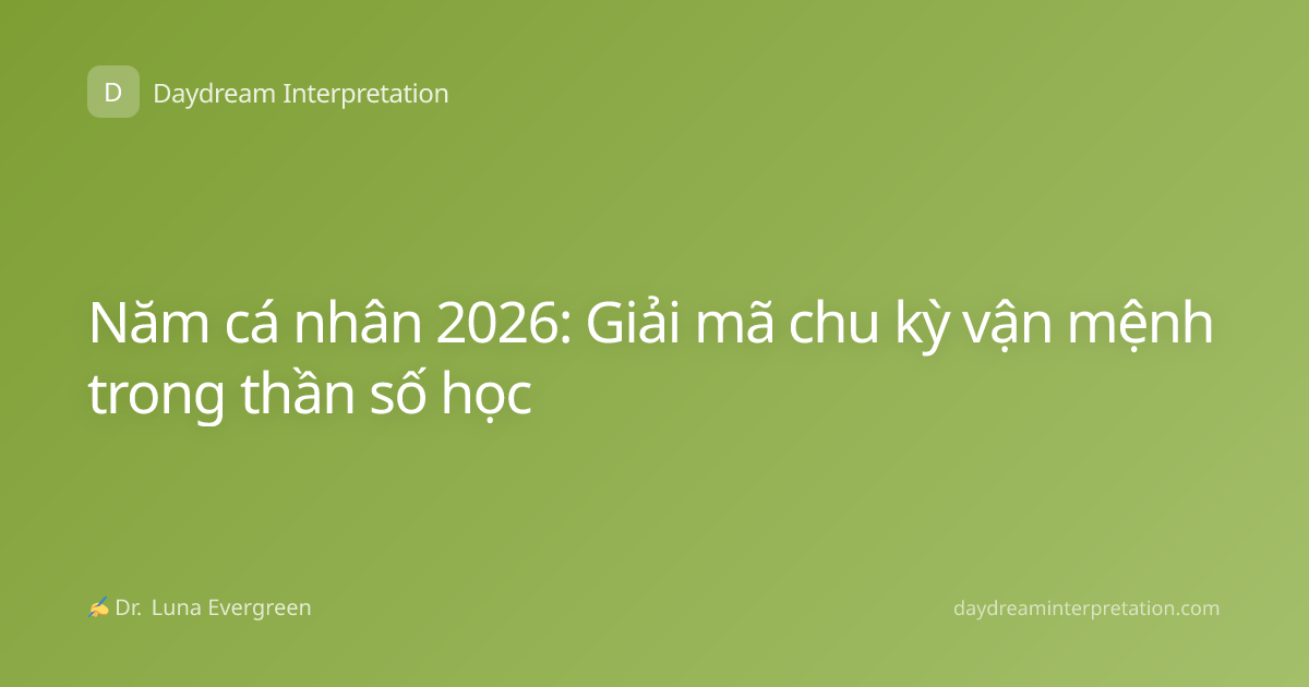 Năm cá nhân 2026: Giải mã chu kỳ vận mệnh trong thần số học