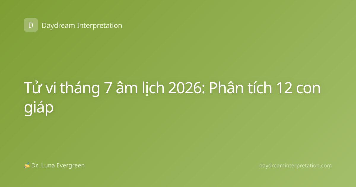 Tử vi tháng 7 âm lịch 2026: Phân tích 12 con giáp
