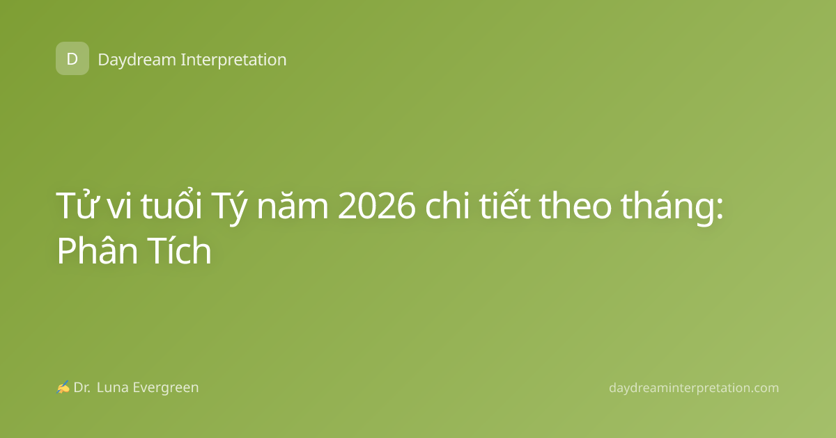 Tử vi tuổi Tý năm 2026 chi tiết theo tháng: Phân Tích