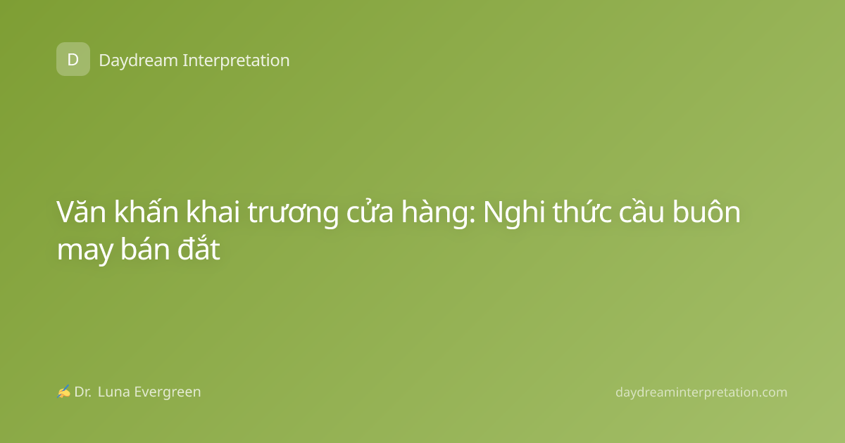 Văn khấn khai trương cửa hàng: Nghi thức cầu buôn may bán đắt