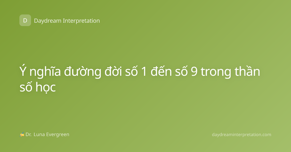 Ý nghĩa đường đời số 1 đến số 9 trong thần số học